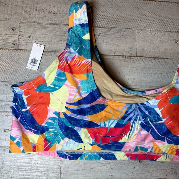 Old Navy Women’s Scoop Bikini Swim Top Orange Blue Size 4X NWT! - Picture 13 of 15
